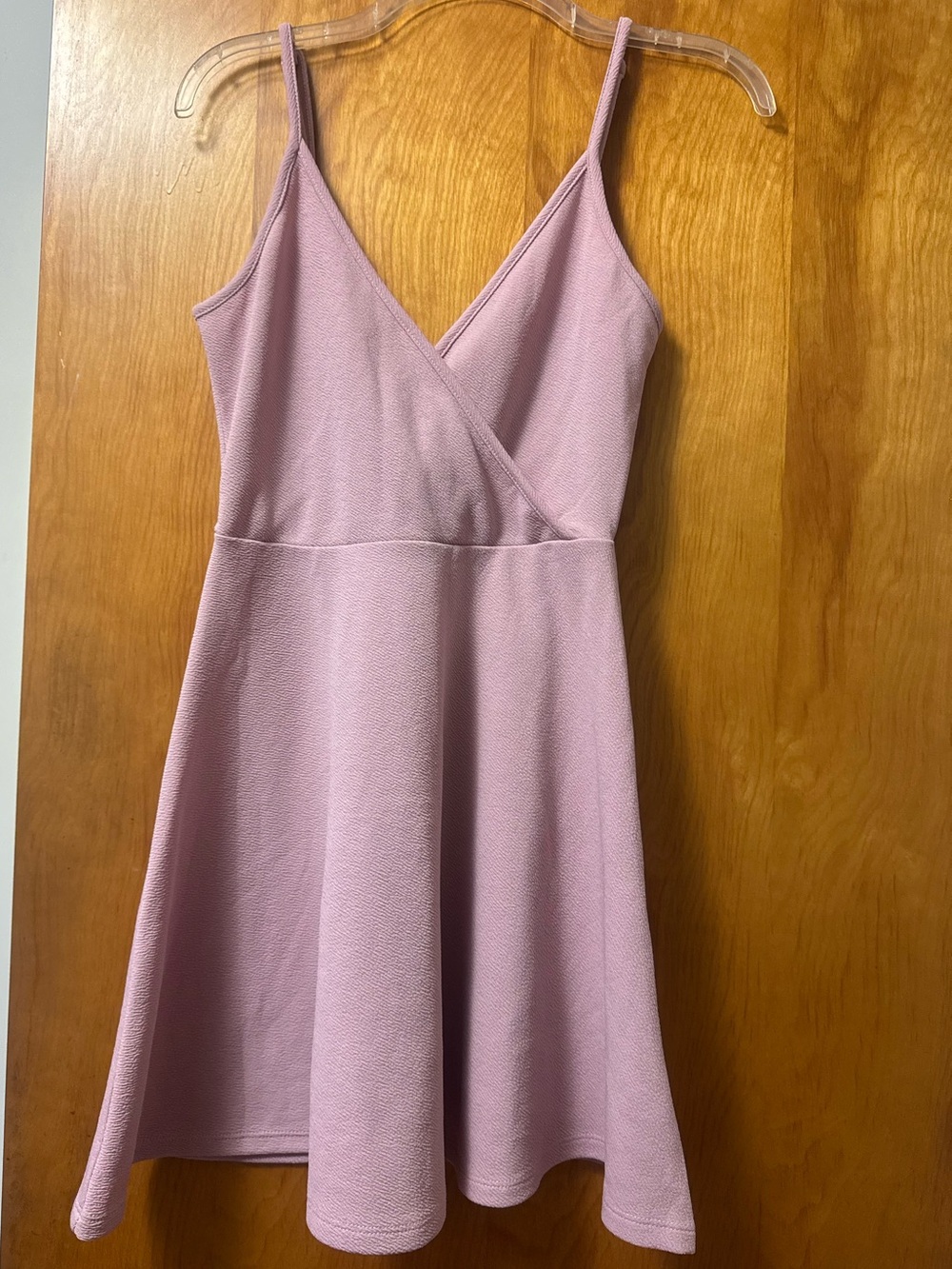 Pink V-Neck Spaghetti Strap Skater Dress